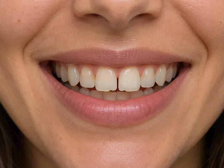 Imagen ilustrativa de una sonrisa antes del tratamiento de estética dental